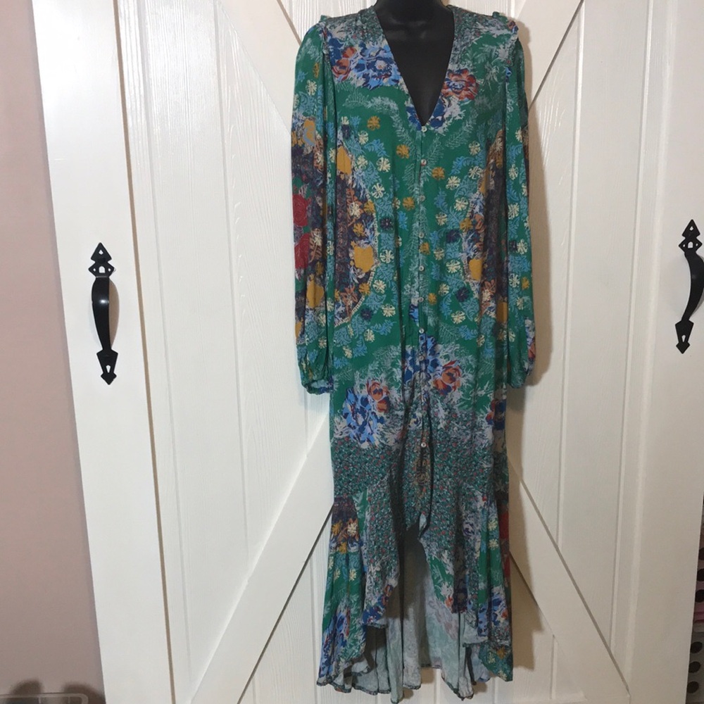 NWT Free People Marais Printed MIDI Dress